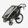 Thule Chariot Lite vienvietīga velosipēdu piekabe bērniem krāsa Vintage Green