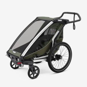 Thule Chariot Lite vienvietīga velosipēdu piekabe bērniem krāsa Vintage Green
