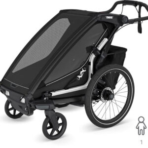 Thule Chariot Sport 2 vienvietīgā velosipēdu piekabe bērniem krāsa Black