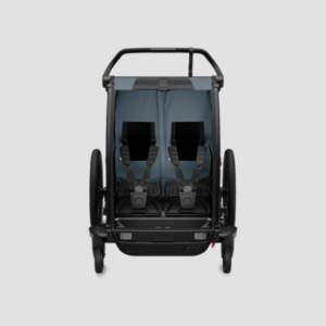 Thule Chariot Cab divvietīga velosipēdu piekabe bērniem krāsa Dark Slate
