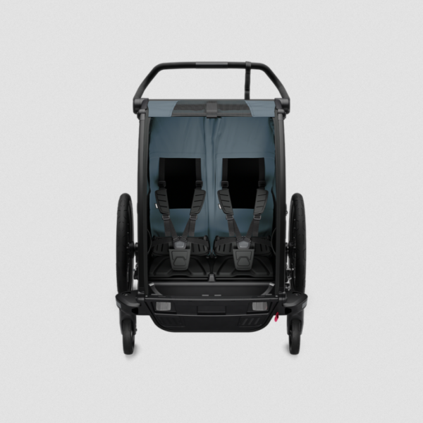 Thule Chariot Cab divvietīga velosipēdu piekabe bērniem krāsa Dark Slate