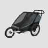 Thule Chariot Cab divvietīga velosipēdu piekabe bērniem krāsa Dark Slate