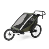 Thule Chariot Lite divvietīga velosipēdu piekabe bērniem krāsa Vintage Green