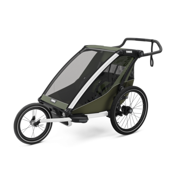 Thule Chariot Lite divvietīga velosipēdu piekabe bērniem krāsa Vintage Green
