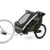 Thule Chariot Lite divvietīga velosipēdu piekabe bērniem krāsa Vintage Green
