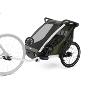 Thule Chariot Lite divvietīga velosipēdu piekabe bērniem krāsa Vintage Green