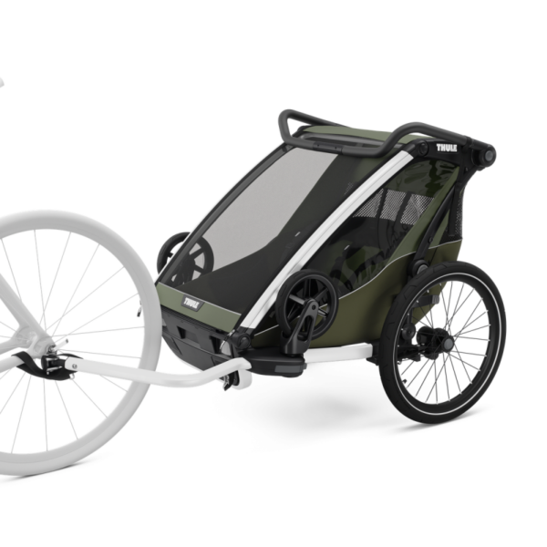 Thule Chariot Lite divvietīga velosipēdu piekabe bērniem krāsa Vintage Green