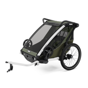 Thule Chariot Lite divvietīga velosipēdu piekabe bērniem krāsa Vintage Green