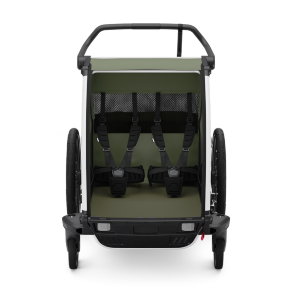Thule Chariot Lite divvietīga velosipēdu piekabe bērniem krāsa Vintage Green