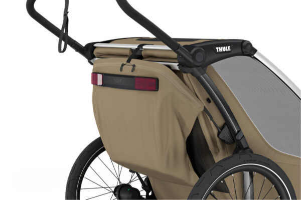 Thule Chariot Cross divvietīgā velosipēdu piekabe bērniem krāsa Khaki