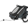 Thule Chariot Cross divvietīgā velosipēdu piekabe bērniem krāsa Dark Slate
