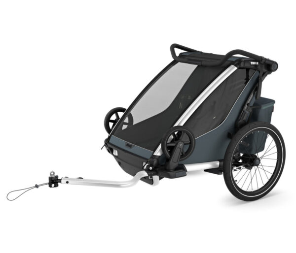 Thule Chariot Cross divvietīgā velosipēdu piekabe bērniem krāsa Dark Slate