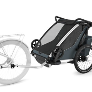 Thule Chariot Cross divvietīgā velosipēdu piekabe bērniem krāsa Dark Slate