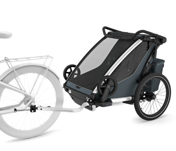 Thule Chariot Cross divvietīgā velosipēdu piekabe bērniem krāsa Dark Slate