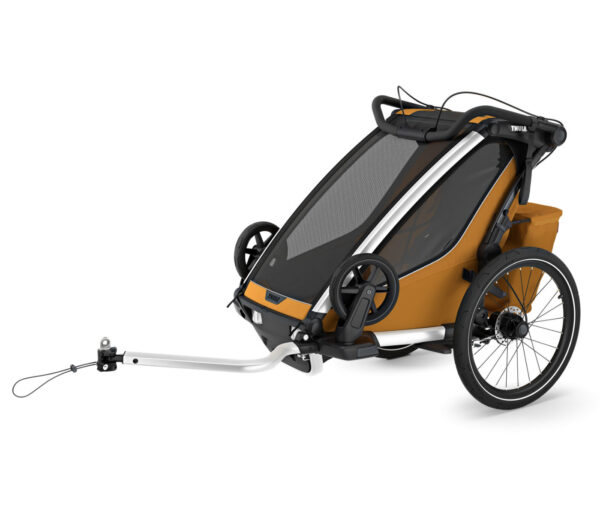 Ratini.lv | Chariot Sport 2 vienvietīgā velosipēdu piekabe krāsa Natural Gold bilde #5