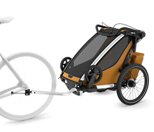 Ratini.lv | Chariot Sport 2 vienvietīgā velosipēdu piekabe krāsa Natural Gold bilde #7