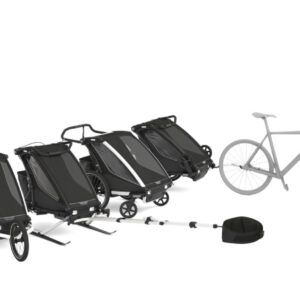 Thule Chariot Sport 2 vienvietīgā velosipēdu piekabe bērniem krāsa Natural Gold