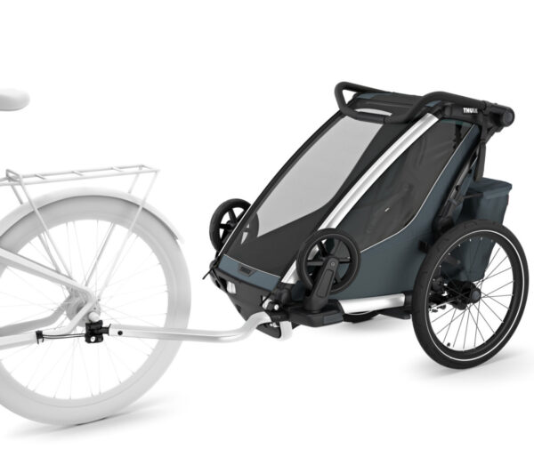 Thule Chariot Cross vienvietīgā velosipēdu piekabe bērniem krāsa Dark Slate