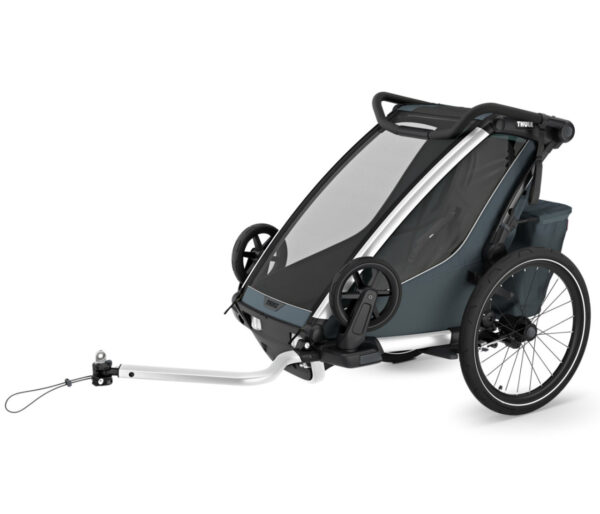 Thule Chariot Cross vienvietīgā velosipēdu piekabe bērniem krāsa Dark Slate