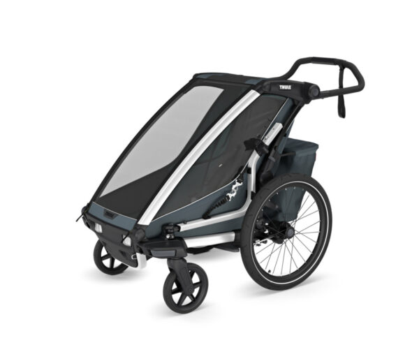Thule Chariot Cross vienvietīgā velosipēdu piekabe bērniem krāsa Dark Slate