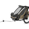 Thule Chariot Cross vienvietīgā velosipēdu piekabe bērniem krāsa Khaki