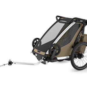 Thule Chariot Cross vienvietīgā velosipēdu piekabe bērniem krāsa Khaki