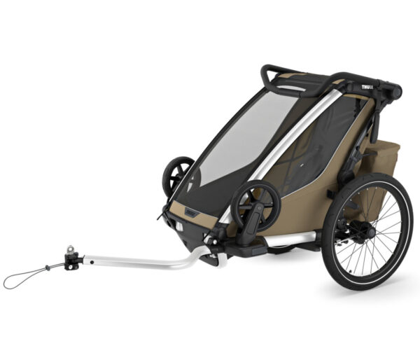 Thule Chariot Cross vienvietīgā velosipēdu piekabe bērniem krāsa Khaki