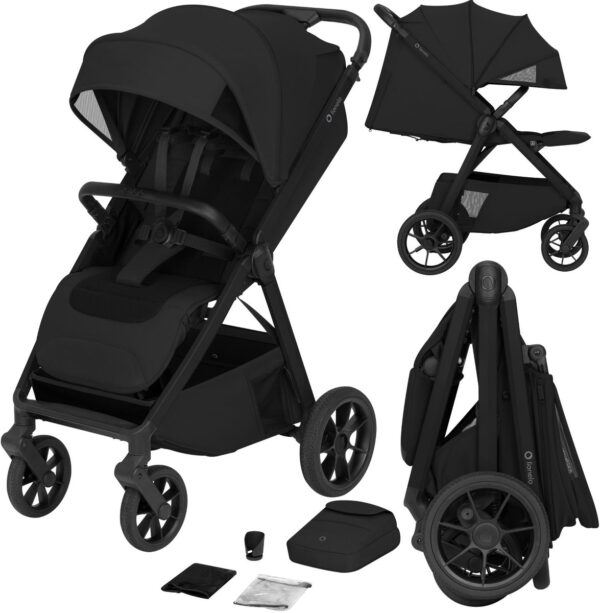 Lionelo BETT bērnu pastaigu ratiņi krāsa BLACK ONYX
