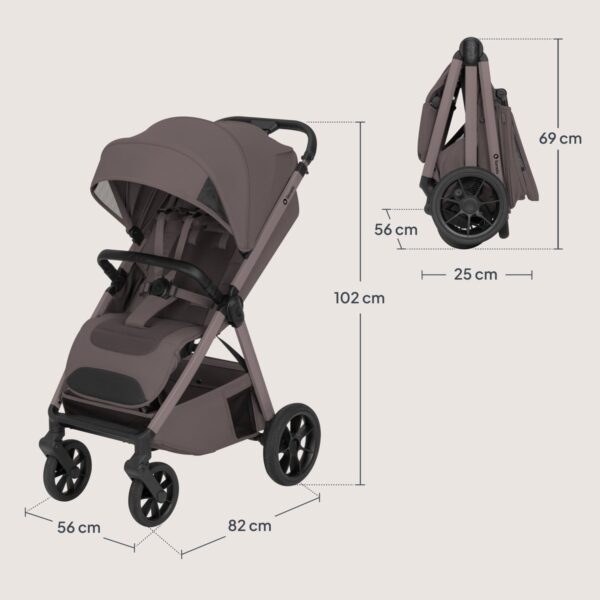 Lionelo BETT bērnu pastaigu ratiņi krāsa BEIGE TAUPE