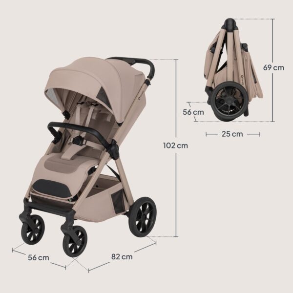 Lionelo BETT bērnu pastaigu ratiņi krāsa BEIGE SAND