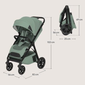 Lionelo BETT bērnu pastaigu ratiņi krāsa GREEN SAGE