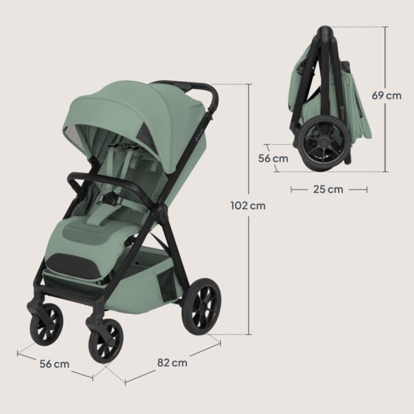 Lionelo BETT bērnu pastaigu ratiņi krāsa GREEN SAGE