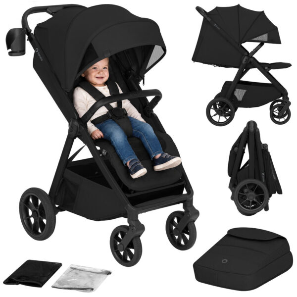 Lionelo BETT bērnu pastaigu ratiņi krāsa BLACK ONYX