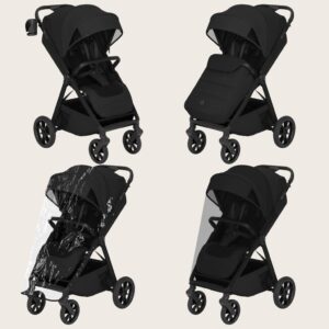 Lionelo BETT bērnu pastaigu ratiņi krāsa BLACK ONYX