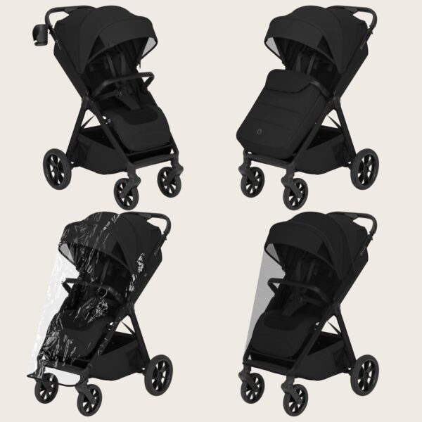 Lionelo BETT bērnu pastaigu ratiņi krāsa BLACK ONYX