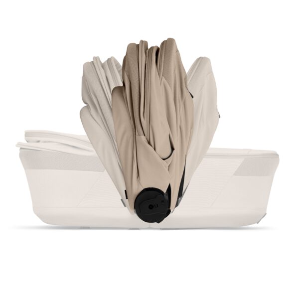 Cybex Balios S LUX Fold 2in1 bērnu ratu komplekts ar salokāmu kulbiņu krāsa Almond Beige