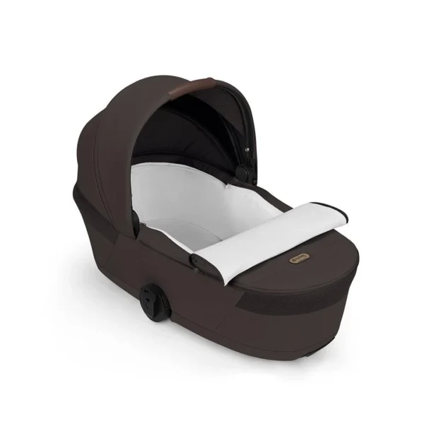 Cybex Balios S LUX Fold 2in1 bērnu ratu komplekts ar salokāmu kulbiņu krāsa Chocolate Brown