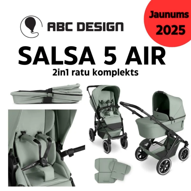 ABC design Salsa 5 AIR ratu komplekti 2in1 no 2025. gada kolkekcijas jau ir pieejami.
Papildus visām citā funkcijām no iepriekšējā modeļa Salsa 4 AIR, jaunums šai kolekcijā ir saplacināmā ratu kulbiņa, atvērtās jostas sēžamai daļai un mīskti sēžamās daļas ieliktņi
#bernurati #bērnuratiņi #abcdesign #ratiņi